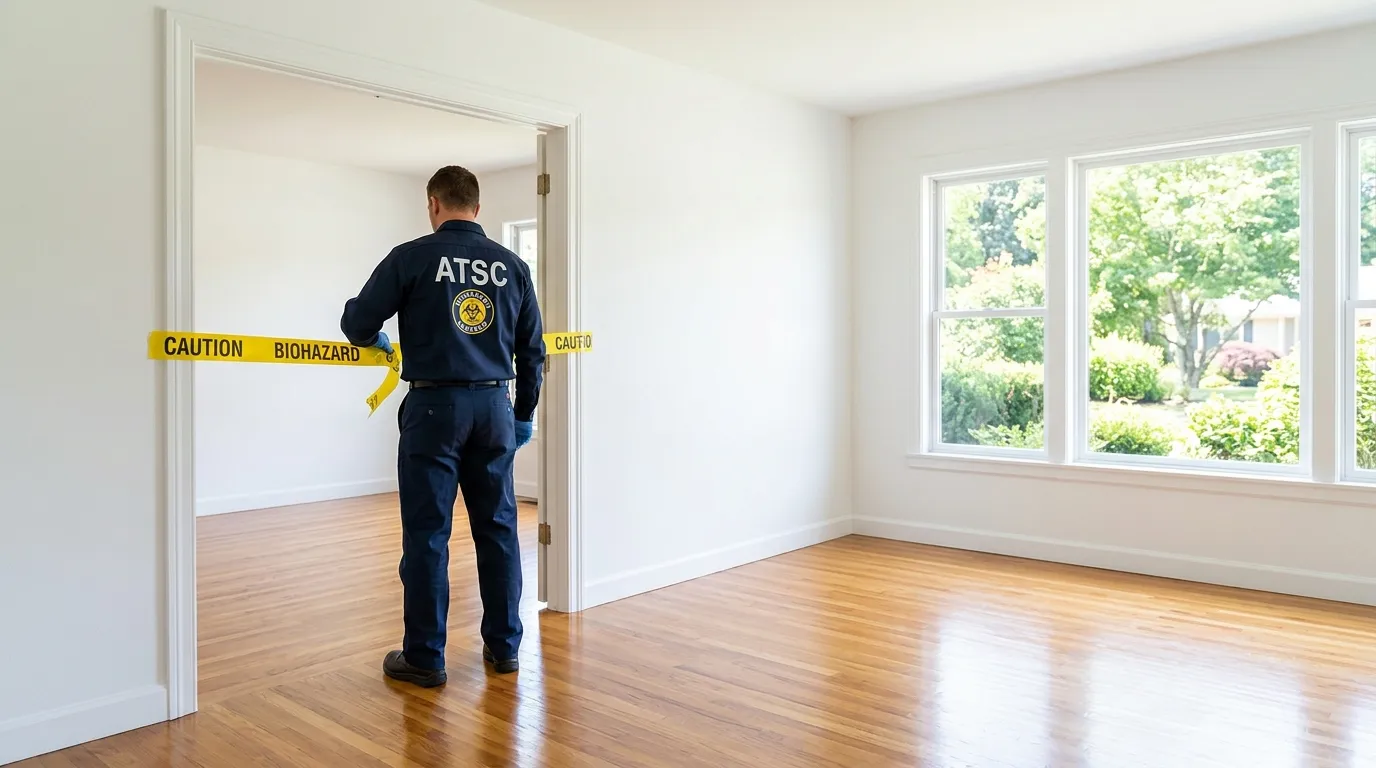 Certified biohazard cleanup crew performing Crime Scene Cleanup in Holtsville